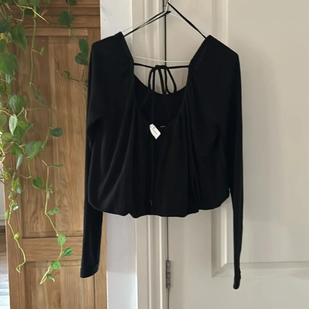 NEW FREE PEOPLE we the free bondi thermal in black xs